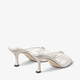 Indiya 70 Crystal Hearts Leather Mules