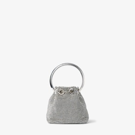 Micro Bon Bon Satin Crystal Bucket Bag