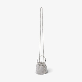 Micro Bon Bon Satin Crystal Bucket Bag