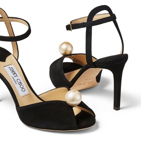 Sacora 85 Pearl-Embellished Heeled Sandals