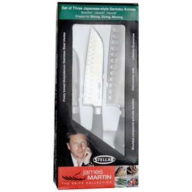 James Martin Three Piece Santoku Knife Set