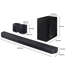 Q990C Q-Symphony Dolby Atmos Soundbar, Sub & Surrounds