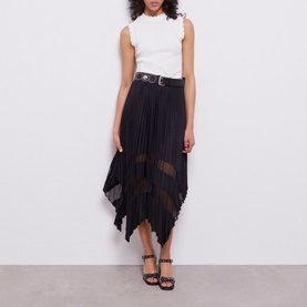 Asymmetrical Pleated Skirt