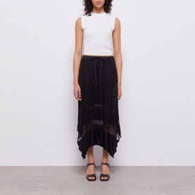 Asymmetrical Pleated Skirt