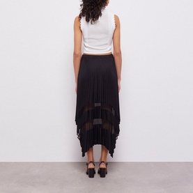 Asymmetrical Pleated Skirt