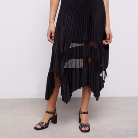 Asymmetrical Pleated Skirt