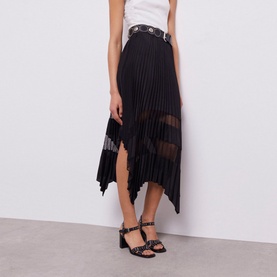 Asymmetrical Pleated Skirt