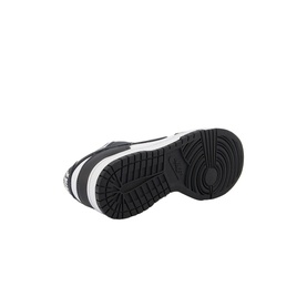 Nike Dunk Low-Top Trainers in white, black rubber outsole with textured tread pattern and Swoosh branding visible on sole unit
