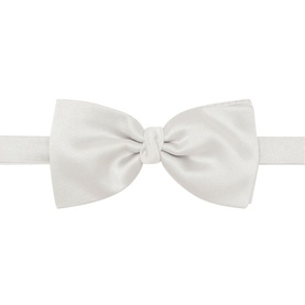 Brown Thomas ivory silk bow tie with pre-tied shape and satin finish, one size