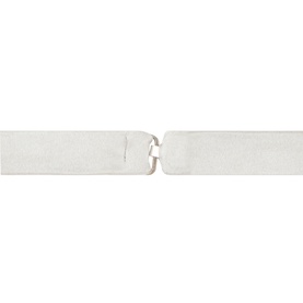 Brown Thomas ivory silk self-tie bow tie laid flat, showing central metal fastening clasp detail