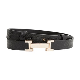 Hayley Textured Narrow Leather Belt