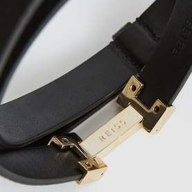 Hayley Textured Narrow Leather Belt