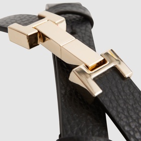Hayley Textured Narrow Leather Belt