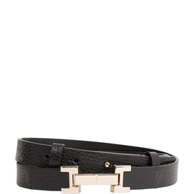 Hayley Textured Narrow Leather Belt