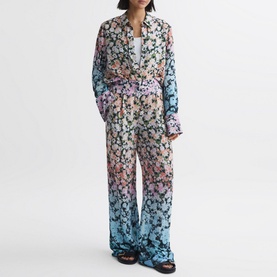 Serena Floral Print Wide Leg Trousers