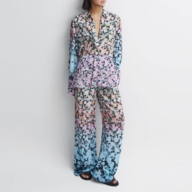Serena Floral Print Wide Leg Trousers