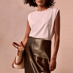 Cotton Extended Shoulder T-Shirt