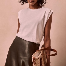 Cotton Extended Shoulder T-Shirt