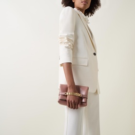 Chain-Detail Mini Strapped Pouch