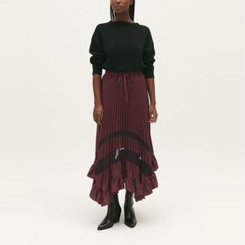 Selode Ruffled Midi Skirt