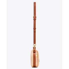 Raffia Leather Camera Bag