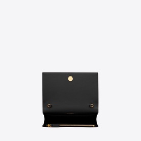 Kate Satin Tassel Leather Chain Wallet