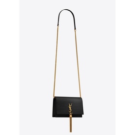 Kate Satin Tassel Leather Chain Wallet
