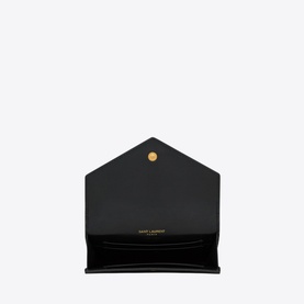 Small Envelope Croc-Embossed Leather Wallet