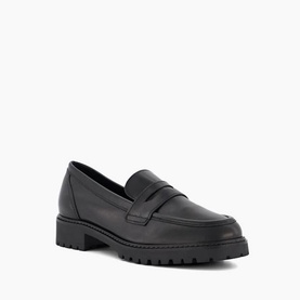 Gild Cleated-Sole Penny-Trim Loafers
