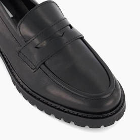 Gild Cleated-Sole Penny-Trim Loafers