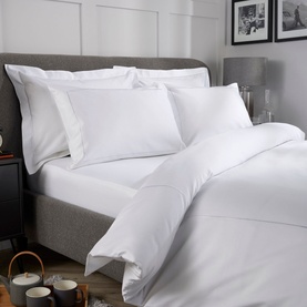 800 Thread Count Cord Duvet Cover White