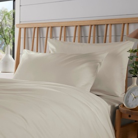 600 Thread Count Standard Pillowcase Pair Ivory
