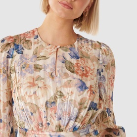 Leighton Floral Self-Stripe Blouse