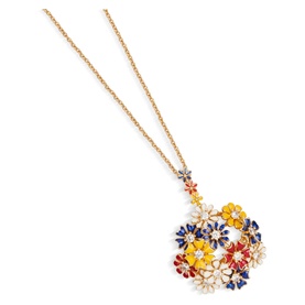 Floral Cluster Pendant Necklace