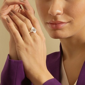 Ornate Blue Stone Ring