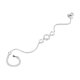 Triple Circular Crystal Embellished Bracelet