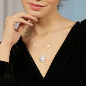 Ornate Stone Pendant Necklace