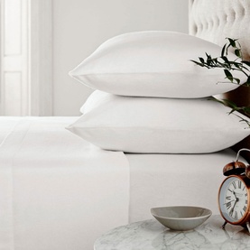 Brushed Cotton Standard Pillowcase Pair White