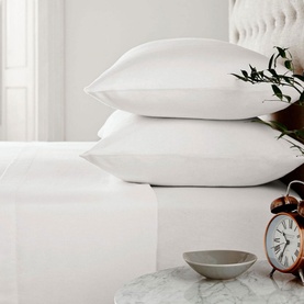 Brushed Cotton Flat Sheet White