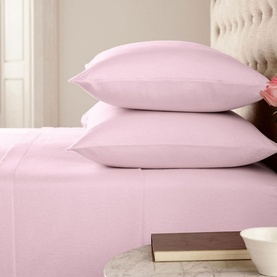 Brushed Cotton Fitted Sheet Pink