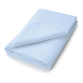 Brushed Cotton Flat Sheet Blue