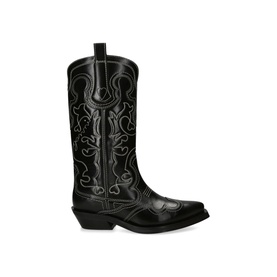 Mid Shaft Embroidered Western Boots