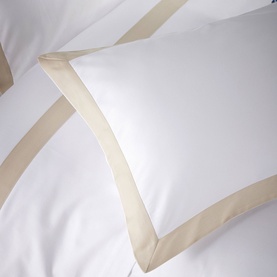 400 Thread Count Banded Duvet Set Stone