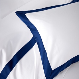 400 Thread Count Banded Duvet Set Navy