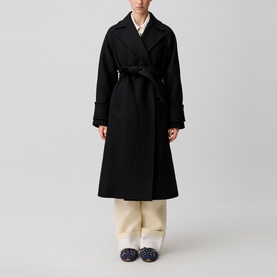 Gama Belted Wool-Blend Coat