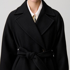 Gama Belted Wool-Blend Coat