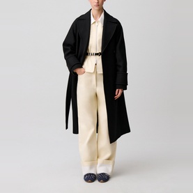 Gama Belted Wool-Blend Coat