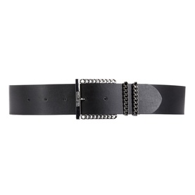 Chain Buckle Leather Belt