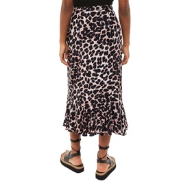 Leopard Spot Print Wrap Skirt