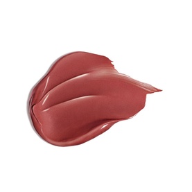 Clarins Joli Rouge Lipstick Refill swatch in a muted rosy-red tone, showing creamy texture and glossy finish